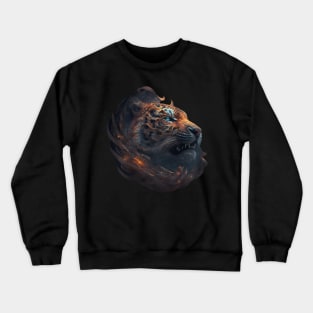 Tiger in Space with unique Design Crewneck Sweatshirt